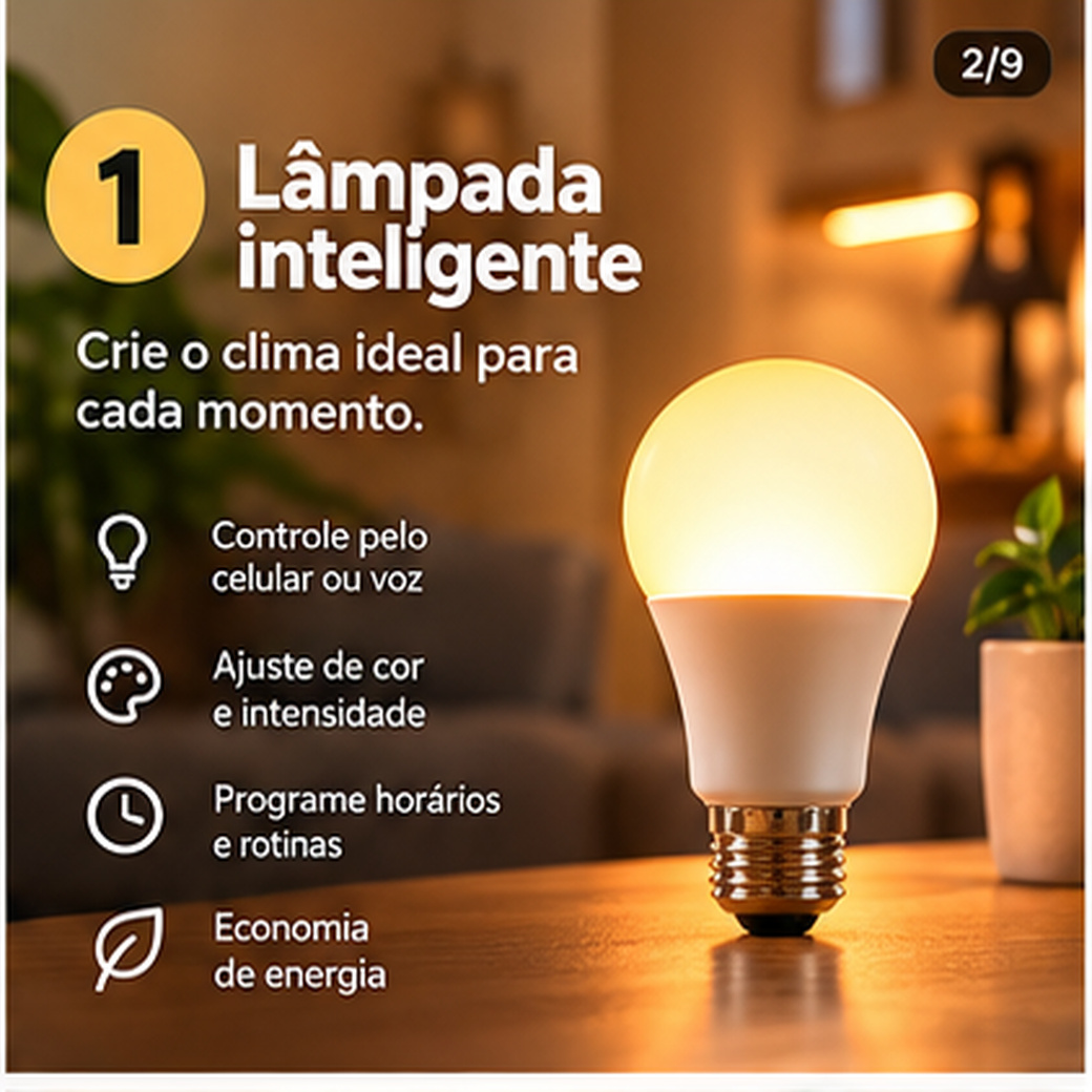 Lâmpada inteligente para casa conectada