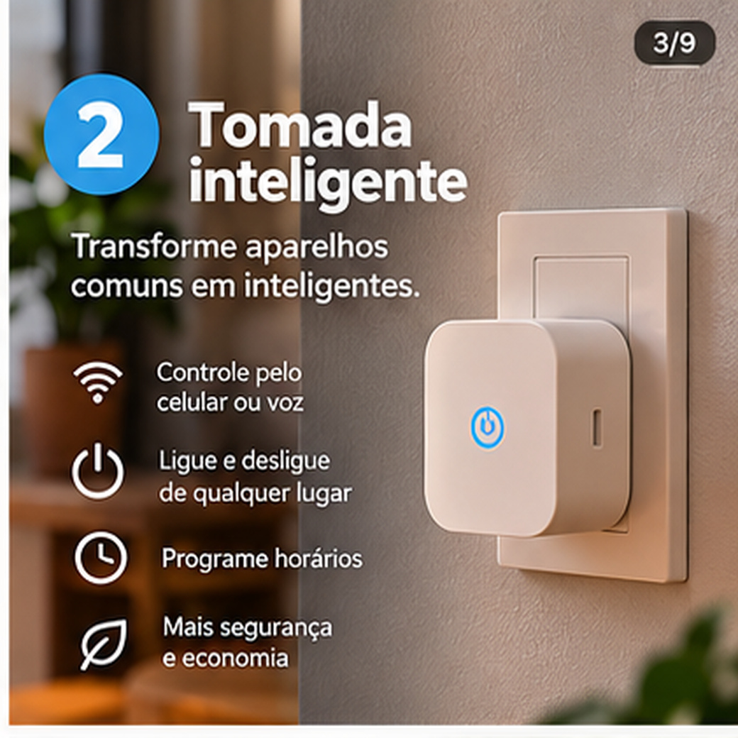 Tomada inteligente para casa conectada