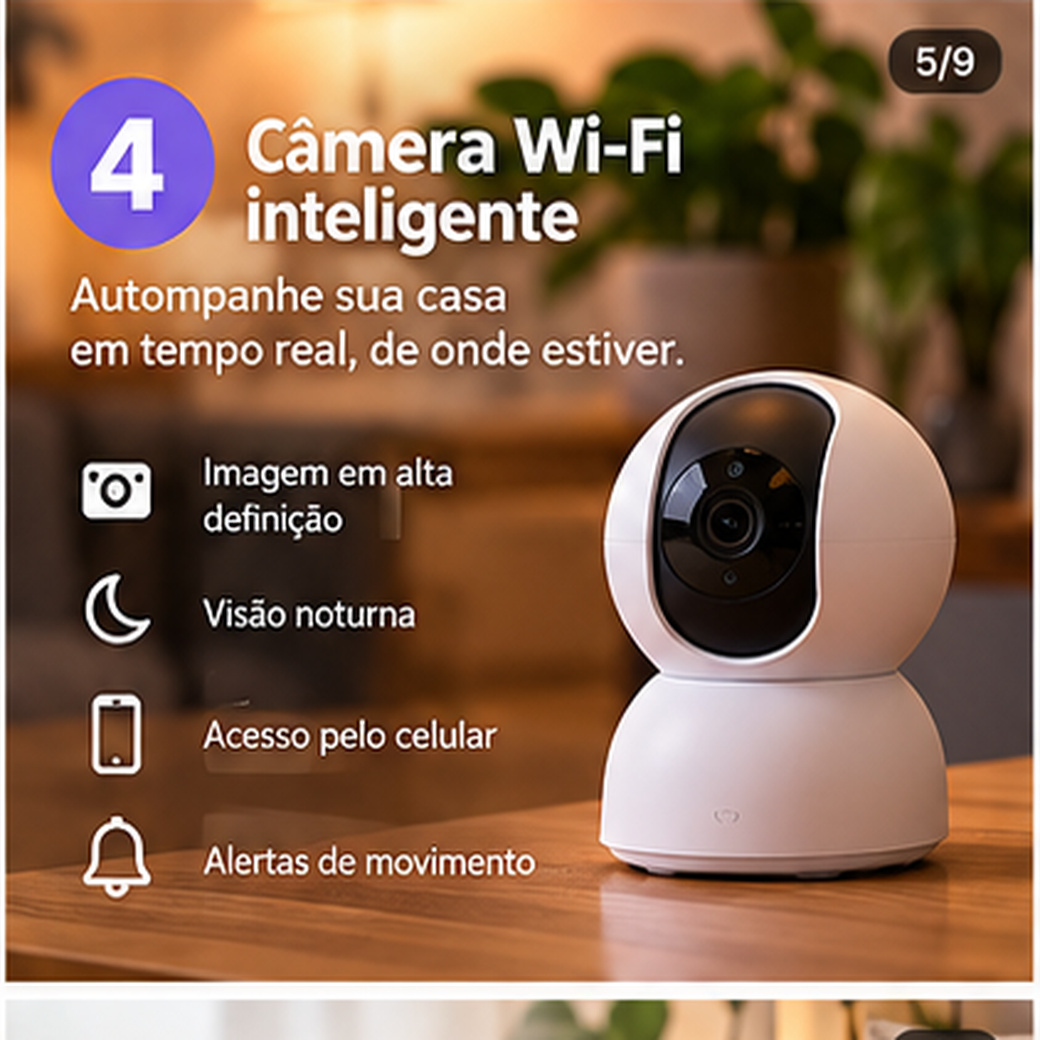 Câmera Inteligente inteligente para casa conectada
