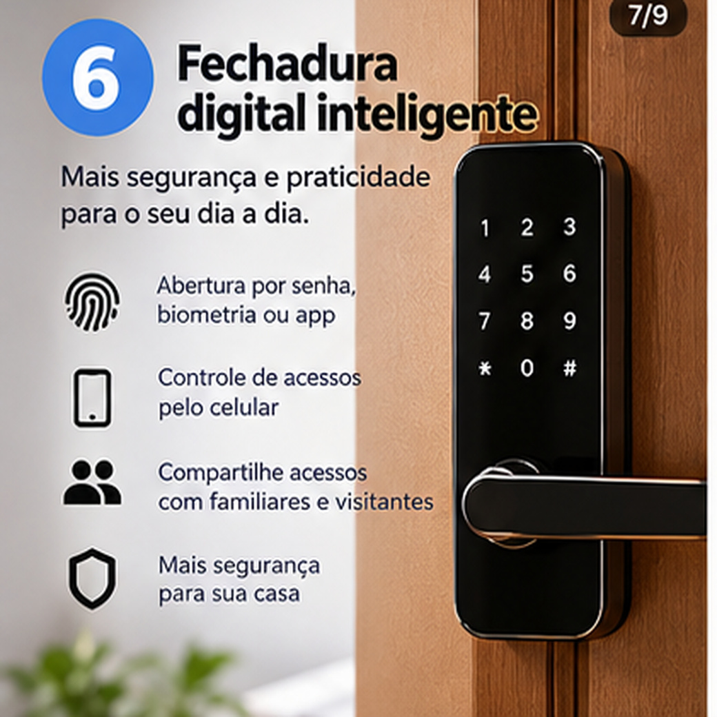 Fechadura inteligente para casa conectada